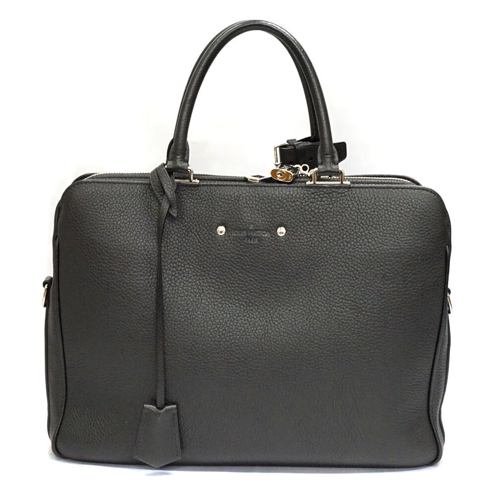 LOUIS VUITTON Armand Briefcase Calf Leather Business Bag Black